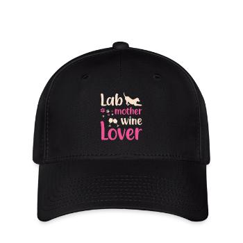 Lab mother wine lover - Flexfit Cap - black - Front