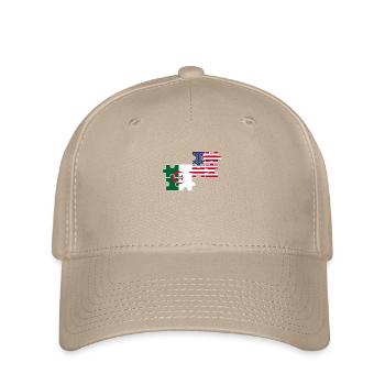 Albania USA Flag Albanian - Flexfit Cap - khaki - Front
