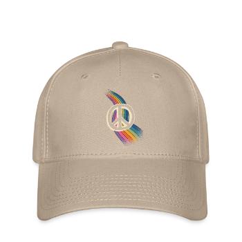 Peace Love - Flexfit Cap - khaki - Front