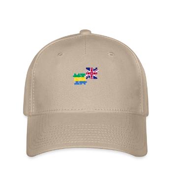 Gabon Drapeau du Royaume-Uni Gabonais britannique - Casquette Flexfit - kaki - Devant