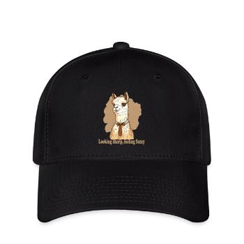 Looking sharp feeling fuzzy Lama - Flexfit Cap - Schwarz - Vorne