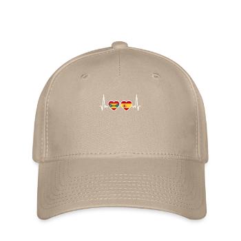 Grenada Spanien Herzschlag Flagge Grenader - Flexfit Cap - Khaki - Vorne