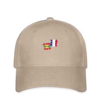 Grenada France Vintage Flag Grenader - Flexfit Cap - khaki - Front