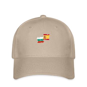 Bulgaria Spain Flag Spanish Bulgarian - Flexfit Cap - khaki - Front