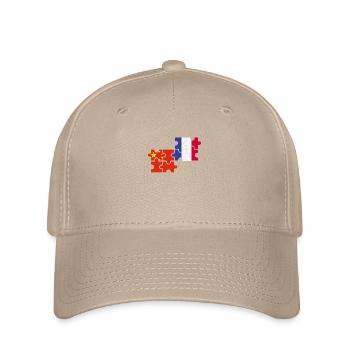 China France Flag French Chinese - Flexfit Cap - khaki - Front