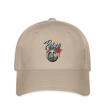 Peace Frieden - Flexfit Cap - Khaki - Vorne
