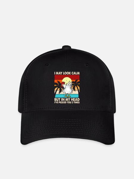 Hühner Huhn - Flexfit Cap - Schwarz