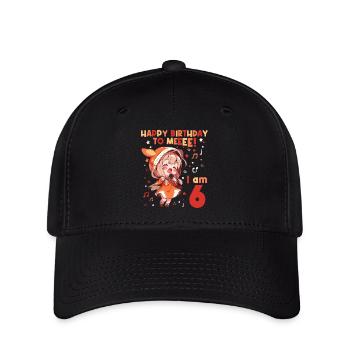 Anime Mandga K-Pop KPop Mädchen 6. Geburtstag - Flexfit Cap - Schwarz - Vorne