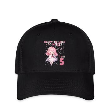 Anime Mandga K-Pop KPop Mädchen 5. Geburtstag - Flexfit Cap - Schwarz - Vorne