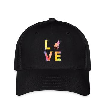 Les chevaux aiment - Casquette Flexfit - noir - Devant