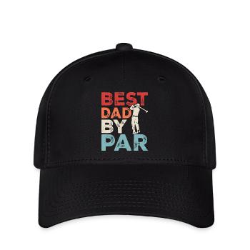 Golf Golfer Papa - Flexfit Cap - Schwarz - Vorne