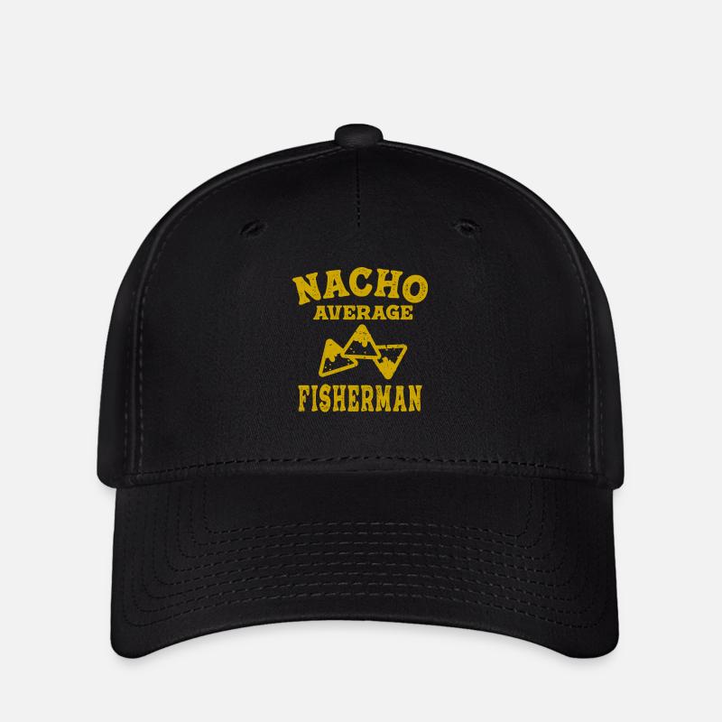 drôle de pêche poisson pêcheur nacho moyenne - Casquette Flexfit - noir