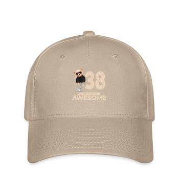 38 Years of being Awesome Teddy Bear - Flexfit Cap - Khaki - Vorne