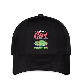 Zoodles Zucchini Pasta Saying - Flexfit Cap - black - Front