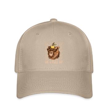 Ok I Pull Up Capybara Rodent Mammal - Flexfit Cap - Khaki - Vorne