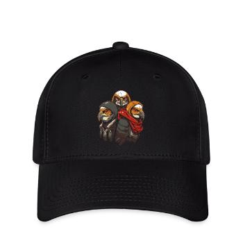 Un gang d’oiseaux de proie de dessins animés - Casquette Flexfit - noir - Devant