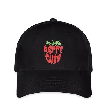 Frucht Fruitarian Erdbeere Beere - Flexfit Cap - Schwarz - Vorne