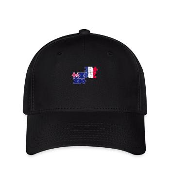 New Zealand France Flag New Zealanders - Flexfit Cap - black - Front