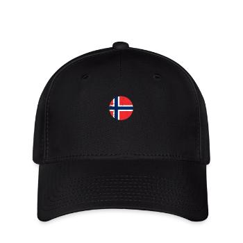 Norwegen Vintage Norwegische Flagge Norweger - Flexfit Cap - Schwarz - Vorne