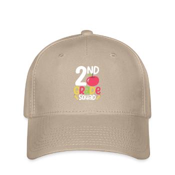 2nd Grade Squad Second Teacher Student Team Back - Casquette Flexfit - kaki - Devant
