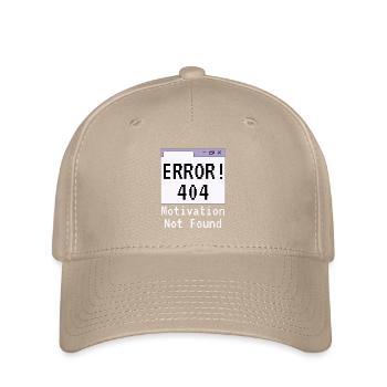 404-html error, Spruch Keine Motivation - Flexfit Cap - Khaki - Vorne