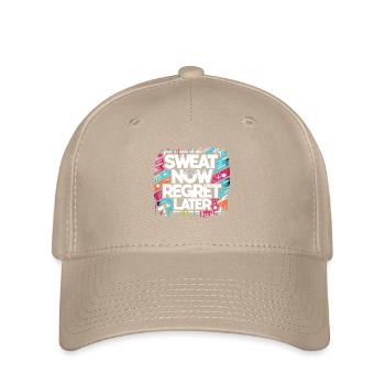 Sweat Now Regret Later - Flexfit Cap - khaki - Front