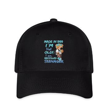 1999 Birthday Teddy funny old teenager - Flexfit Cap - black - Front