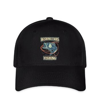 Fishing, fishing on the river, funny saying - Flexfit Cap - black - Front