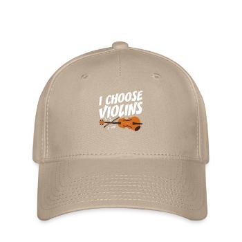Violinist I Choose Violins Violinist Violinist - Flexfit Cap - khaki - Front