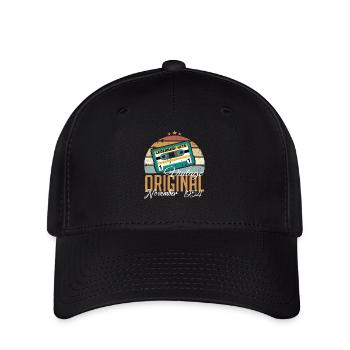Né en novembre 1954 Rétro - Casquette Flexfit - noir - Devant