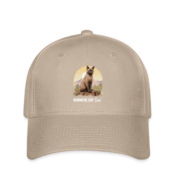 Burmese Cat Burma Katze - Flexfit Cap - khaki - Front