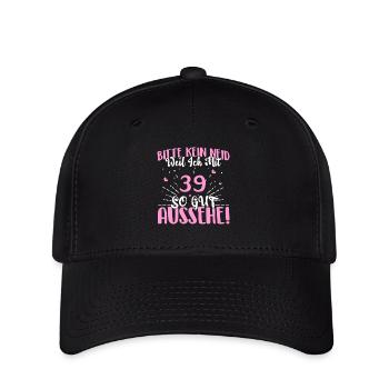 Bitte kein Neid weil ich mit 39 so gut aussehe! - Flexfit Cap - Schwarz - Vorne