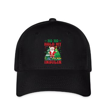 Ho ho hold my Insulin - Weihnachten Diabetes - Flexfit Cap - Schwarz - Vorne