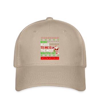 Being Related To Me – Lustiger Weihnachtsspruch - Flexfit Cap - Khaki - Vorne