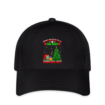 Being Related To Me – Lustiger Weihnachtsspruch - Flexfit Cap - Schwarz - Vorne