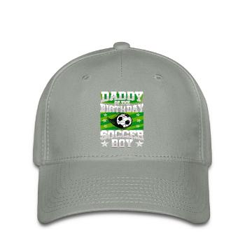 Daddy Of the Birthday Boy Soccer Family Party - Flexfit Cap - green-grey - Front