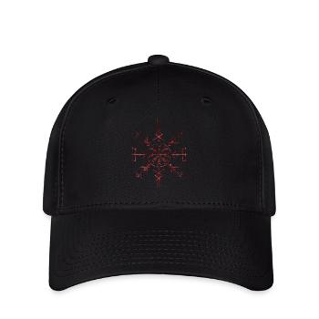 Aegishjalmur mit verzierungen, nordisch, wikinger - Flexfit Cap - Schwarz - Vorne