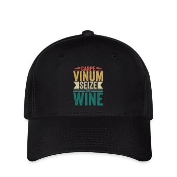 Carpe Vinum Saisir le vignoble viticole - Casquette Flexfit - noir - Devant