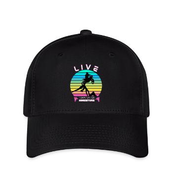 Living Life as an Adventure - Moto Cross - Flexfit Cap - black - Front