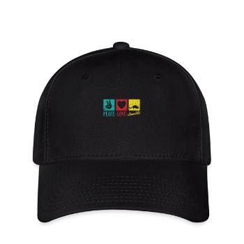 Peace Love Armadillo Säugetier USA - Flexfit Cap - Schwarz - Vorne