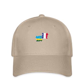 Ruanda Frankreich Flagge Franzose Ruandese - Flexfit Cap - Khaki - Vorne