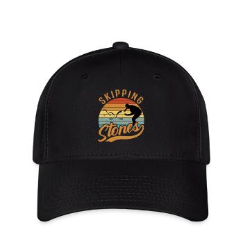 Skipping Stones - Flexfit Cap - Schwarz - Vorne