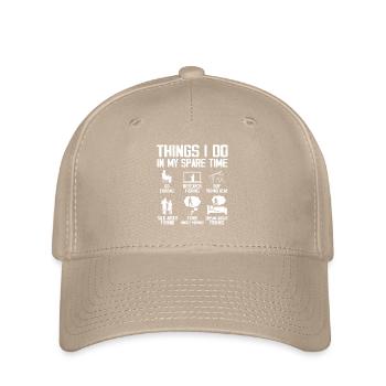 6 Dinge, die ich in meiner Freizeit mache, Angelliebhaber - Flexfit Cap - Khaki - Vorne