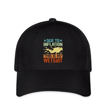 Due To Inflation - This Is My Wetsuit - Flexfit Cap - Schwarz - Vorne