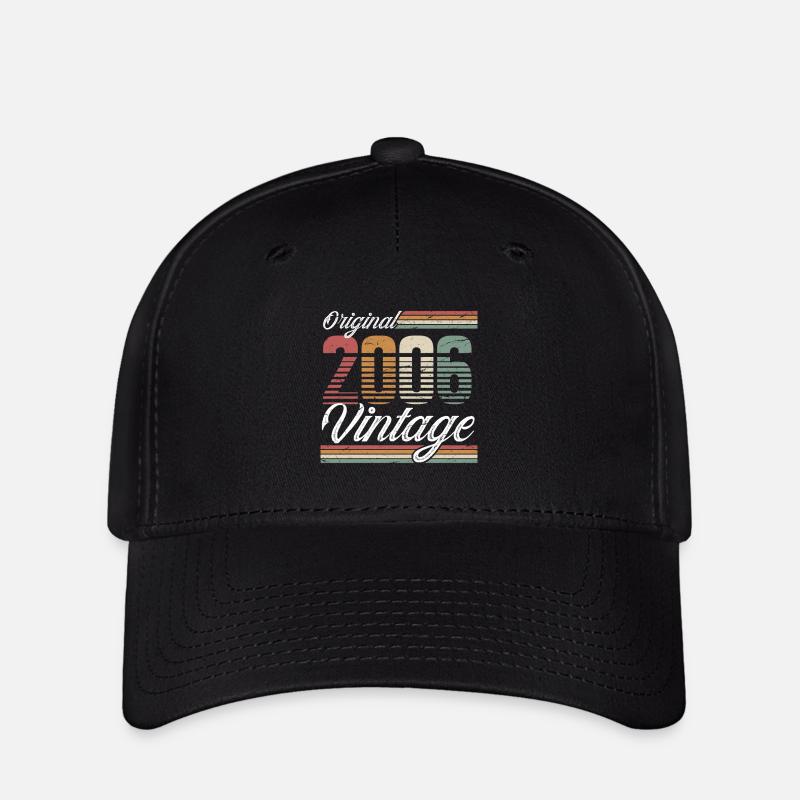 2006 Geburtsjahr 18. Geburtstag Vintage - Flexfit Cap - Schwarz