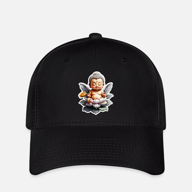 bébé Bouddha - meditation yoga relaxation - Casquette Flexfit - noir