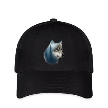 Wolf - Flexfit Cap - Schwarz - Vorne