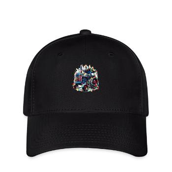 USA Monster Truck - Weihnachtslichter Lichterkette - Flexfit Cap - Schwarz - Vorne