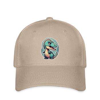 Cartoon Dinosaur - Flexfit Cap - khaki - Front
