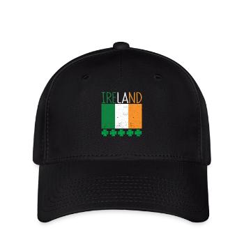 Patriotische irische Flagge Irland Kleeblatt - Flexfit Cap - Schwarz - Vorne